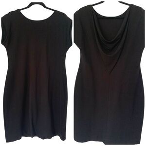 Stephanie Davis Black Cowl Neck Dress